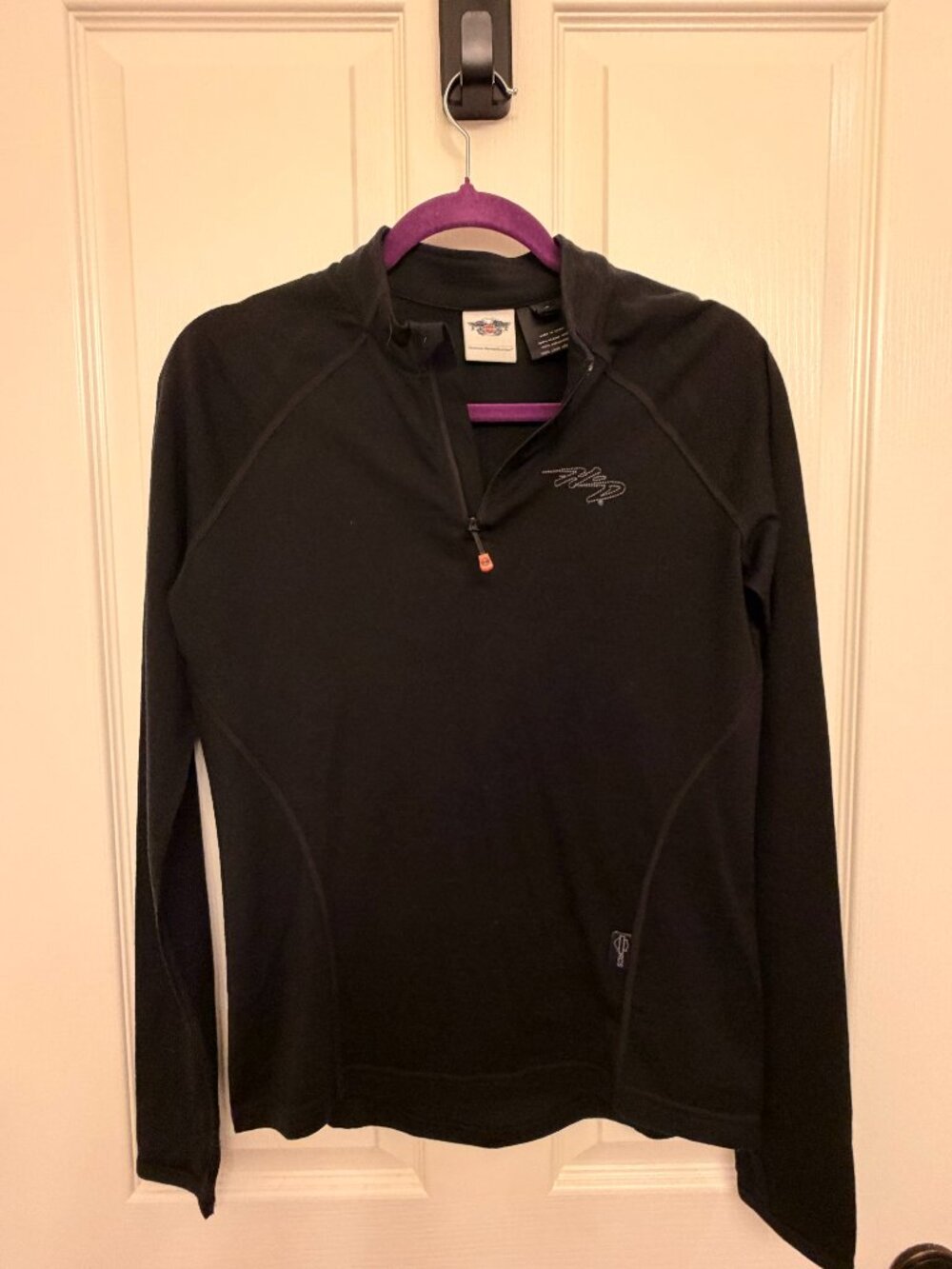 Harley‑Davidson Washable Merino Wool Quarter‑Zip Sweater – Size S